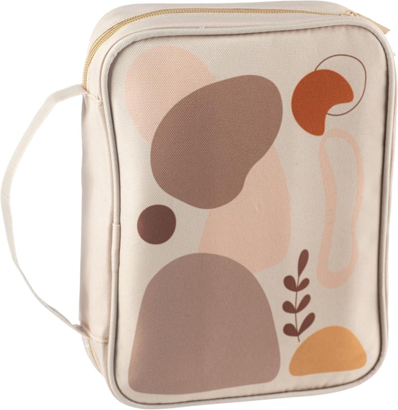 DIVERSEBEE Bible Cover with Handles, Zippered Bible Carrying Case for Women and Girls, Bible Tote Bag for Kids, Book Cover Accessories, Christian Gifts 7.5 x 10 x 2.5in (Vanilla) - Image 1